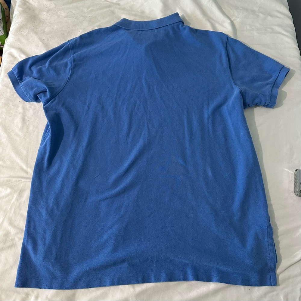 Polo Ralph Lauren Mens Custom Fit Polo Shirt sz XL Blue Yellow Pony Preppy EUC - Picture 2 of 8